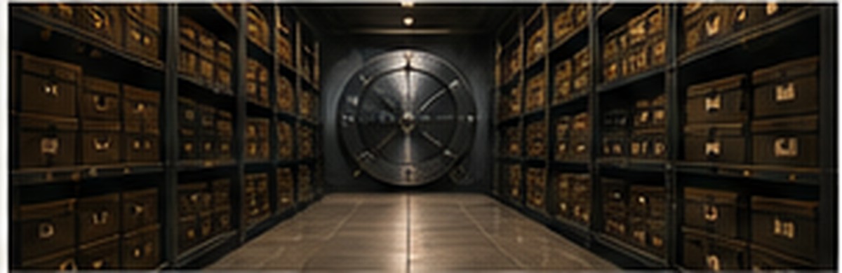 Secure archive illustrating long-term custody